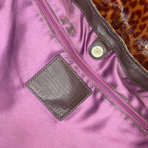 Coach Maggie Mia Ocelot High Gloss Patent Leather Hobo Shoulder Bag - Picture 16 of 16